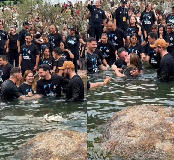 Viih Tube e Eliezer se batizaram em igreja evangélica