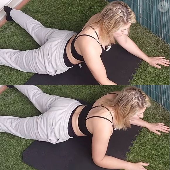 O exercício de flexão de braços promove alongamento e relaxamento da coluna lombar.