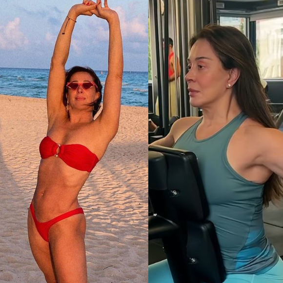 Claudia Raia, aos 59 anos: ‘Tem que fazer musculação. É o músculo que segura o esqueleto’
