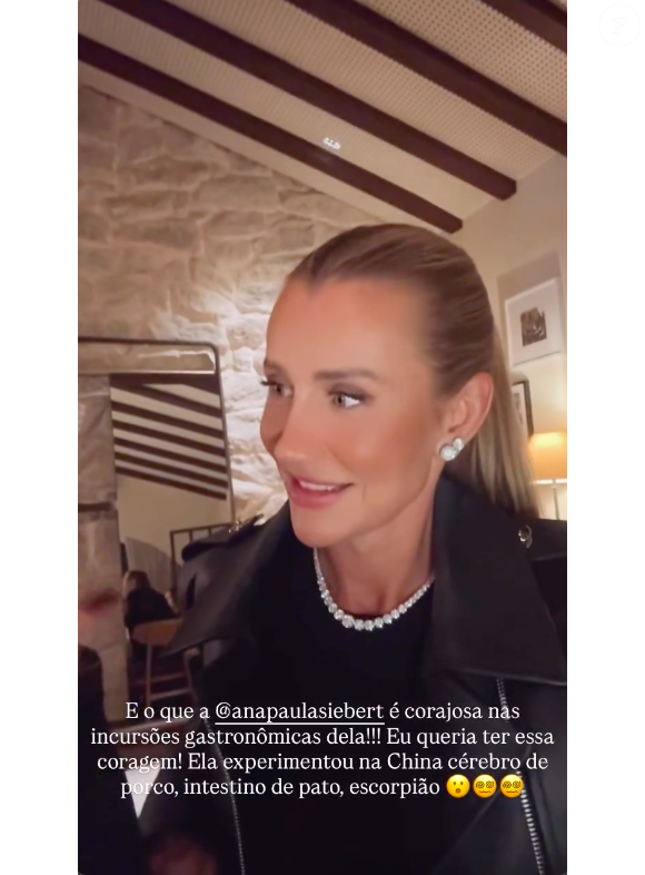 Ana Paula Siebert ainda comentou que nem tudo foi gostoso: "É nojento, não recomendo"