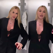 Com decote profundo e lingerie à mostra, Virgínia Fonseca elege look all black sofisticado nos EUA
