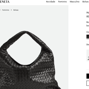 Bruna Biancardi ganhou de presente uma bolsa da grife Bottega Veneta.