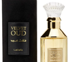 Perfume árabe Velvet Oud 100mL, de Lattafa, é considerado uma fragrância compartilhável, trazendo à tona nuances poderosas e com muita intensidade.