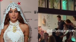 Beijo apaixonado e mãos dadas: Anitta tenta se esconder, mas flagra no Rio entrega novo affair com ator bonitão já apontado como romance de Bruna Marquezine