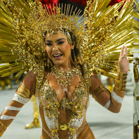 Com fantasia vegana por Rita Lee, Fabíola Andrade, rainha da Mocidade, valoriza corpo musculoso e afasta desejo por presidência da escola: 'Isso é boato'