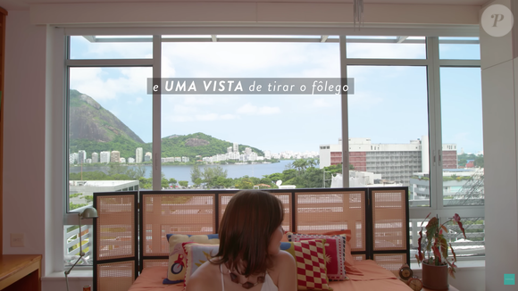 De seu quarto, Letícia Colin tem uma vista de tirar o fôlego para a Lagoa Rodrigo de Freitas