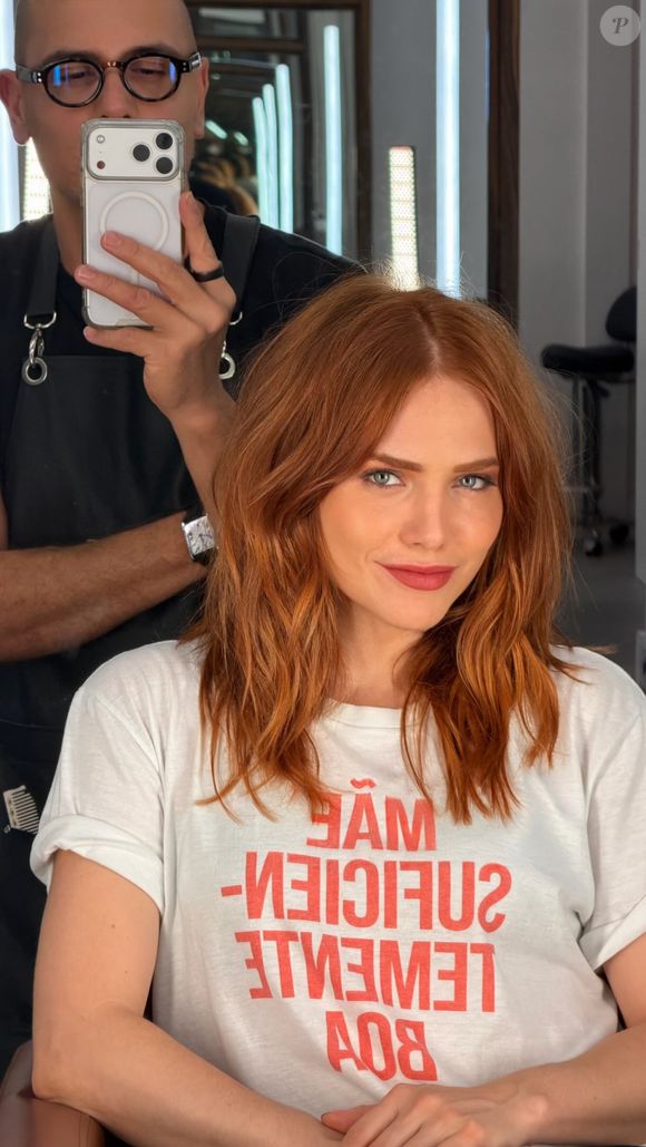 O hairstylist Anderson Couto criou o novo cabelo de Letícia Colin com a mistura dos tons 8.3 e 8.4 da TRUSS Color