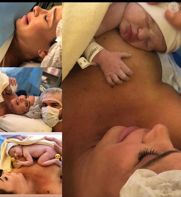 Dany Bananinha deu à luz Lara, aos 42 anos.