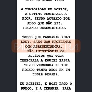 Ex-assistente de direção do 'Lady Night' desabafa na web sobre bastidores do programa