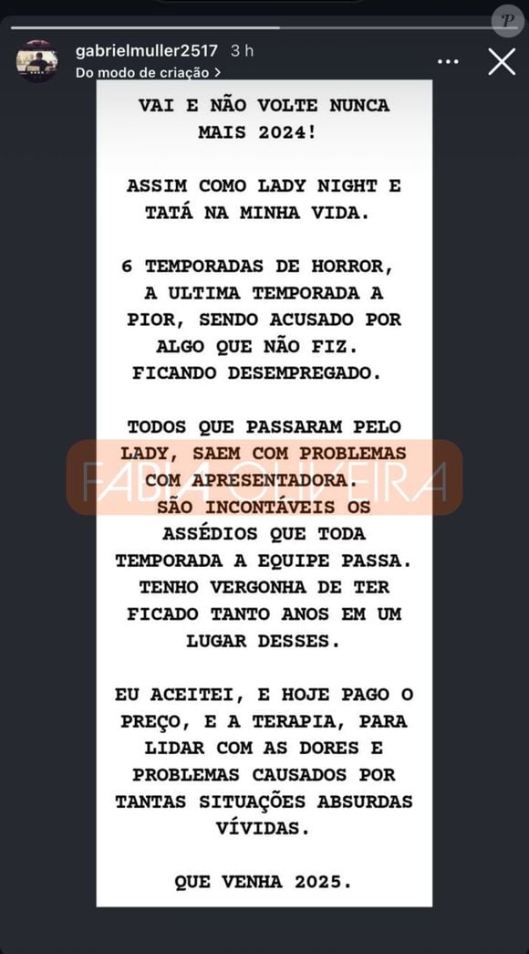 Ex-assistente de direção do 'Lady Night' desabafa na web sobre bastidores do programa