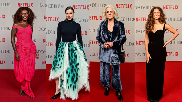 Alice Wegmann aposta em saia com franjas, Marieta Severo usa terno de veludo e Liniker chama atenção com vestido fúcsia na première de ‘Dom de Iludir’, nova série da Netflix; veja +15 looks dos famosos