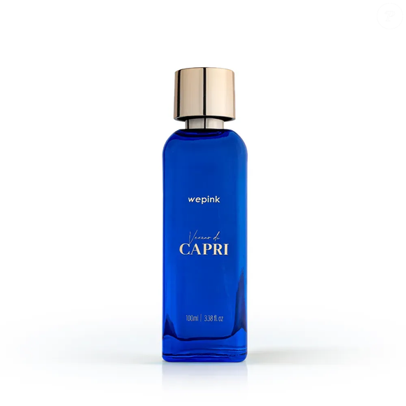 O perfume Verano Di Capri, da Wepink foi criado para traduzir 'o verão em sua versão mais sofisticada, leve e irresistivelmente envolvente'