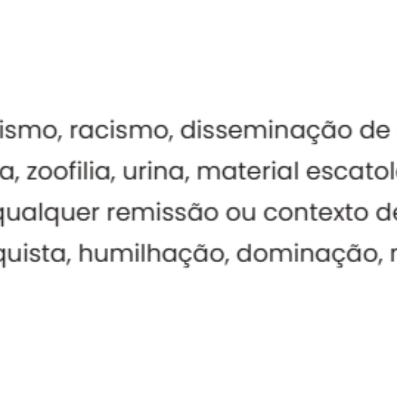 Segundo as diretrizes da plataforma Privacy, ‘o usuário não deve criar, fazer upload, publicar, exibir, publicar ou distribuir conteúdos que fazem alusão ao incesto’