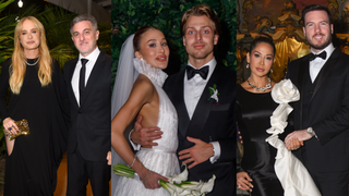 Cruz gigante de Maya Massafera, aplicação de flor de Maíra Cardi e vestido de noiva histórico: os looks dos famosos em casamento de herdeira bilionária que parou SP