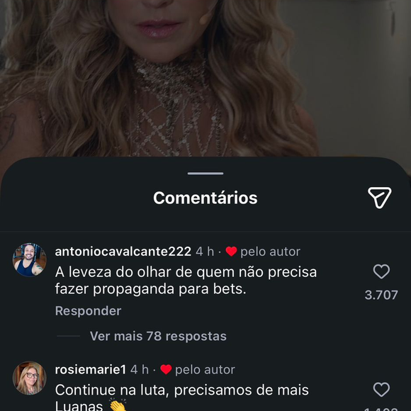 Internautas lotaram o Instagram de Luana Piovani com elogios após novo deboche para Virgínia Fonseca