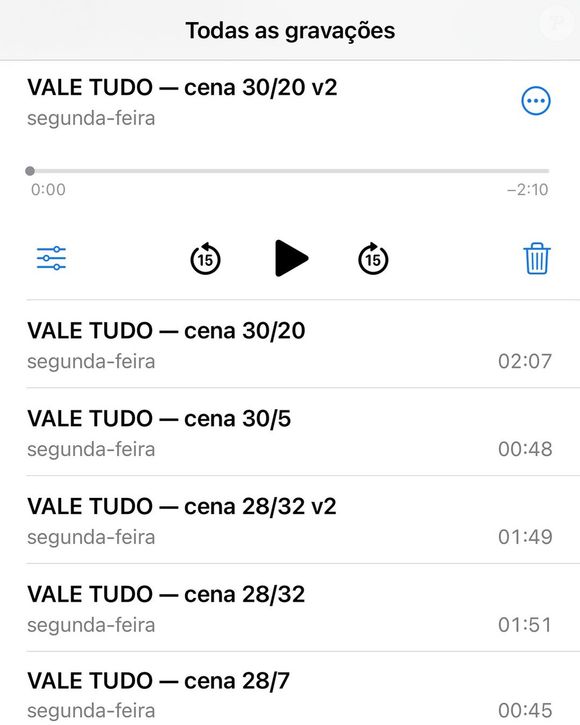 Namorado de Odete em 'Vale Tudo' publicou sequência gravando áudios do folhetim