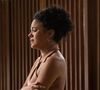 Maria de Fátima (Bella Campos) tenta emprego na Tomorrow e Sardinha (Lucas Leto) debocha dela na novela 'Vale Tudo' capítulo de 11 de outubro de 2025, sábado