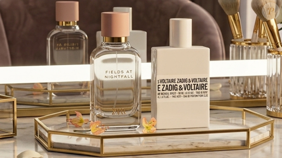 De um lado, o sofisticado This Is Her, da Zadig & Voltaire. Do outro, o Fields at Nightfall, da Zara. Duas fragrâncias com proposta semelhante, mas preços que cabem em bolsos bem diferentes.