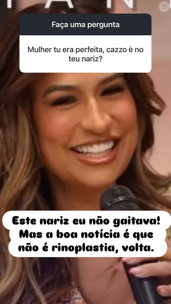 Simone Mendes ainda comentou sobre sua relação com o nariz antigo e disse que não gostava do formato