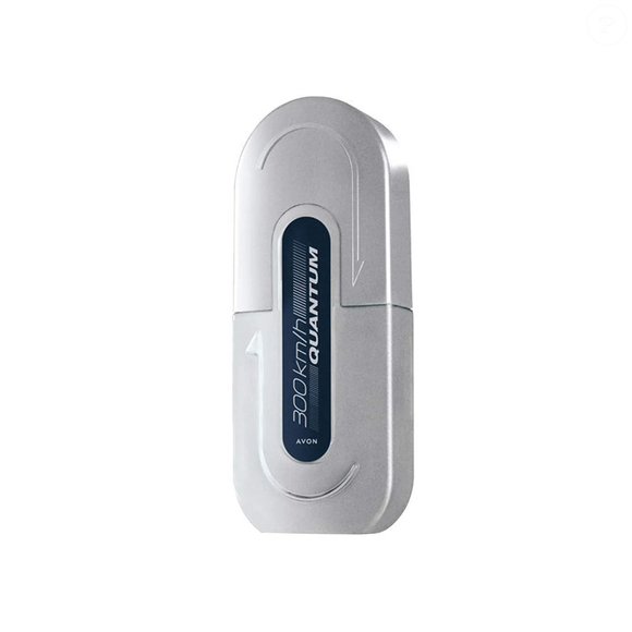 Com Tecnologia Carto desenvolvida por Inteligência Artificial e o exclusivo Acorde Space, o 300Km/h Quantum (Avon) aposta em uma experiência olfativa refrescante, com notas florais aquosas e fundo amadeirado; preço de R$ 79,92