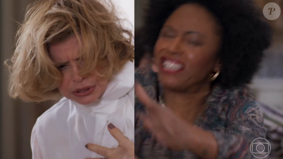 A esposa de Bartolomeu participou de uma campanha para a terceira idade, e, há pouco, rendeu um momento icônico ao esfregar a mão na cara de Odete (Debora Bloch).