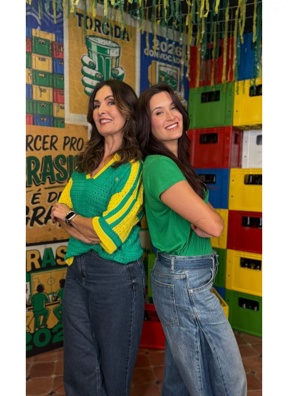 De acordo com a especialista, o segredo para uma maquiagem elegante durante os jogos da seleção brasileira está em usar o verde e o amarelo apenas como detalhes estratégicos, sem transformar a cor na protagonista do visual; Fátima Bernardes aparece ao Lado da filha Beatriz Bonemer em clima de Copa