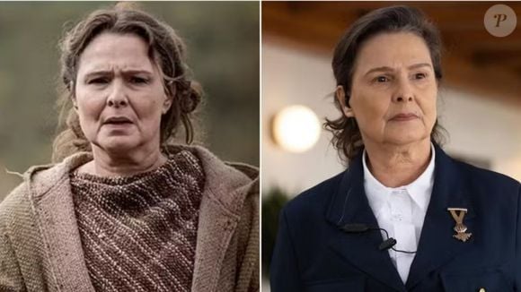 Louise Cardoso em 'Além do Tempo' (Globo, 2015), como Gema, e com visual atual