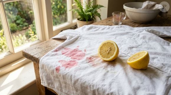 O limão também é apontado como alternativa para remover manchas de transferência de cor em roupas brancas: a recomendação é esfregar meio limão sobre a área afetada e deixar a peça secar ao sol
