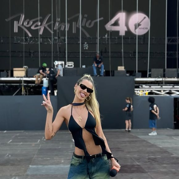 Em setembro do ano passado, Yasmin Brunet já apareceu mais magra no Rock in Rio 2024