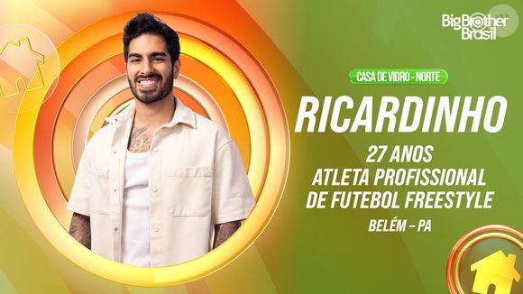 'BBB 26' lista oficial dos Pipocas: Ricardinho fecha o time de quatro participantes da Casa de Vidro da região Norte