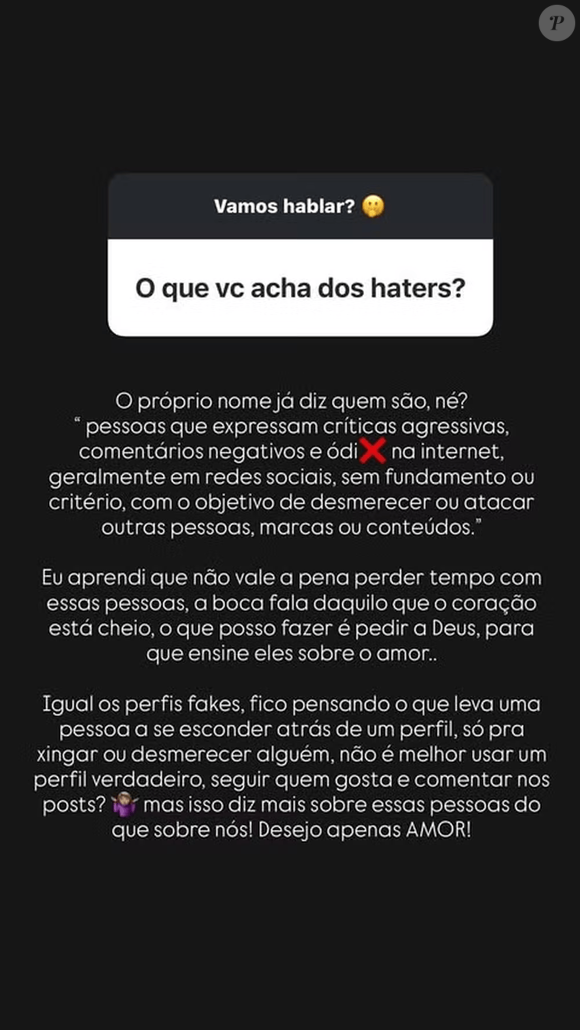 Influenciadora fala sobre ataques de perfis fakes e questiona: 'Por que não usar o perfil verdadeiro?'