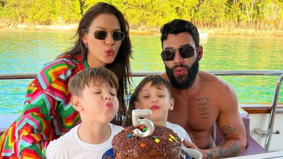 Andressa Suita e Gusttavo Lima são pais de Gabriel e de Samuel.
