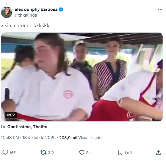 Nas respostas, o usuário ‘alex dunphy barbosa’ ressuscitou o vídeo em questão, extraído de uma prova da segunda temporada do reality show culinário, em 2015