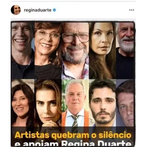 Durante o encontro, ambas abordaram a polêmica de 2020, quando Regina compartilhou nas redes sociais uma montagem com rostos de artistas que supostamente apoiavam sua nomeação como Secretária de Cultura no governo de Jair Bolsonaro.