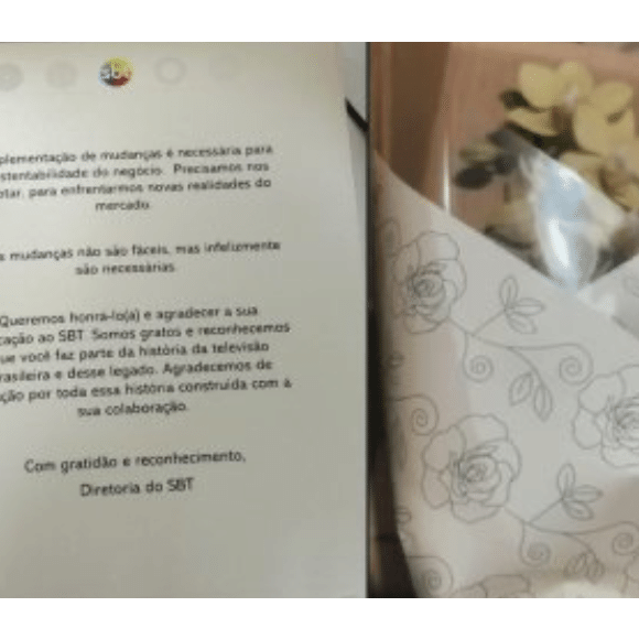 Diretoria do SBT enviou flores da mesma empresa para os funcionários demitidos na época
