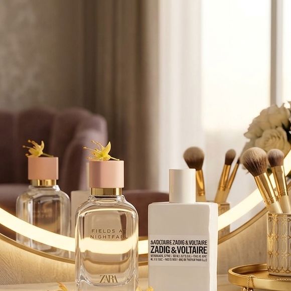 Fields at Nightfall, da Zara, e This Is Her, da Zadig & Voltaire, compartilham acordes quentes, cremosos e envolventes, mas cada um conquista espaço com personalidade própria e uma experiência olfativa única
