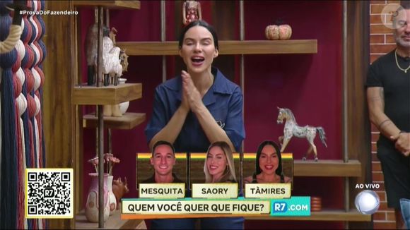 Tamires Assis está no 'pau a pau' contra Saory na Roça da enquete UOL