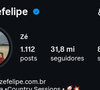 Zé Felipe apagou quase 400 publicações ao lado de Virgínia Fonseca, sua ex, no Instagram