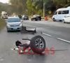 A violência do acidente de carro sofrido por Fabiano Menotti foi tanta que partes do veículo ficaram na estrada