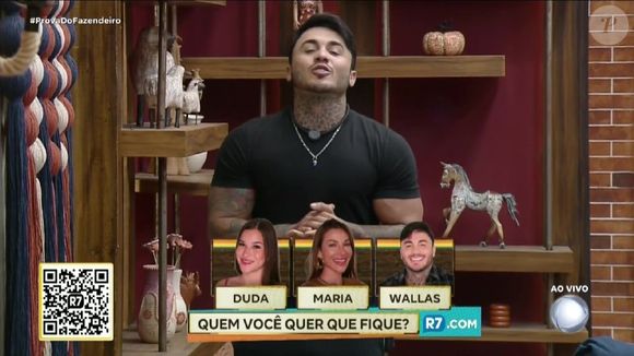 Wallas está na Roça contra Maria e Duda em A Fazenda 17