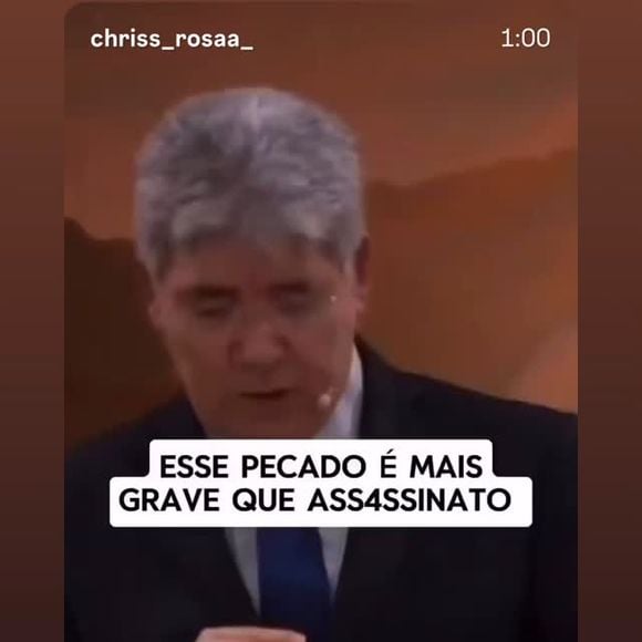 William Gusmão postou um discurso de um pastor, retirado da página 'Trechos Gospel'. ‘Lapada do dia’, publicou o irmão de Virgínia