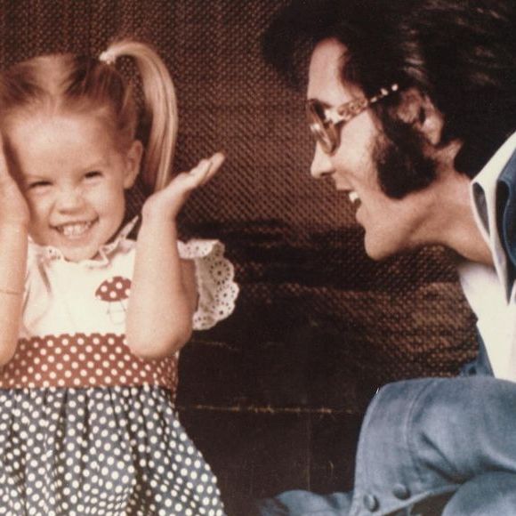 Elvis Presley com a única filha, Lisa Marie Presley
