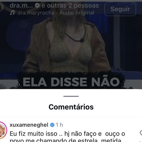 Xuxa Meneghel saiu em defesa de Ana Paula Renault após a polêmica envolvendo o vestido no Big Brother Brasil