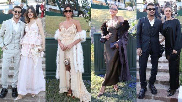 Casamento de Giovanna Lancellotti e Gabriel David: veja fotos dos looks das famosas que estiveram na cerimônia