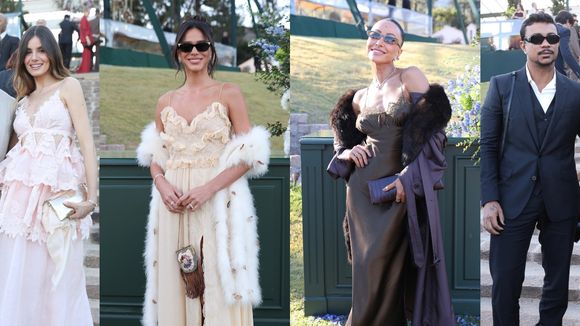 Casamento de Giovanna Lancellotti: famosas apostam em looks com decote, fenda e vazados. Veja fotos de Sabrina Sato, Bruna Marquezine e mais!