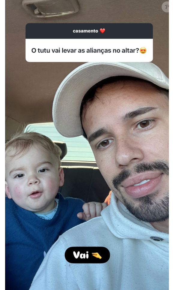 Lucas Borbas contou que Arthur levará as alianças do casamento com Diulia Loregian