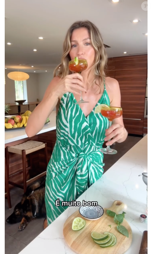 Gisele Bündchen: "Se você adora um drink refrescante, delicioso e sem álcool, esta receita é pra você"
