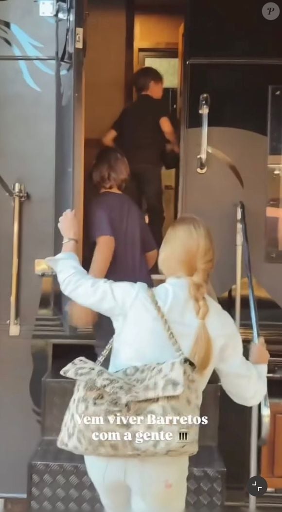 Andressa Suita revelou nas redes sociais detalhes do motorhome em que está hospedada com Gusttavo Lima e os filhos Gabriel e Samuel durante a temporada da família em Barretos