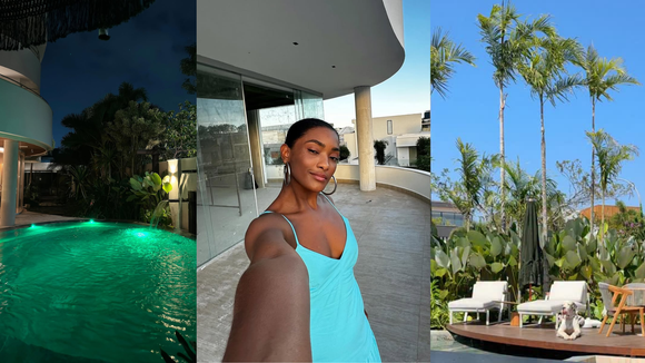 Um paraíso de 527 m², com piscina de quartzito esmeralda e natureza protagonista: essa é a mansão onde Erika Januza, de 'A Nobreza do Amor', vive no Rio de Janeiro