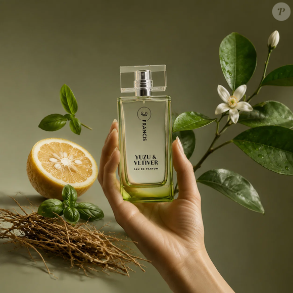 Conhecida principalmente pelos sabonetes, a Francis apresenta o Yuzu & Vetiver, perfume de 100 ml com concentração de Eau de Parfum e proposta refrescante e elegante